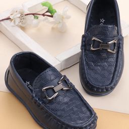 Cute Walk by Babyhug Loafer With Textured Design - Navy Blue-image-95
