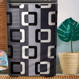 LooMantha Black & Grey Printed Washing Machine Cover-image-45