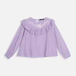 Allen Solly Junior Embroidered Round Neck Cotton Top-image-85
