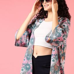 LIMEROAD Floral Printed V-Neck Cotton Shrug-picture-21