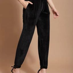 KASSUALLY Black Regular Fit Mid Rise Joggers-image-17