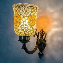 Fos Lighting Gold Small Tilak Single U Arm Wall Light (Bulb not included) - Set of 1-image-6