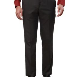 Park Avenue Coffee Brown Smart Fit Trousers-image-39