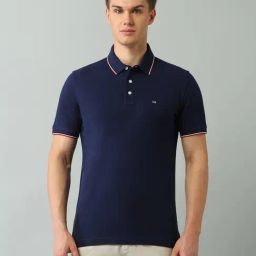 Arrow Sport Blue Cotton Regular Fit Polo T-Shirt-image-92
