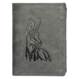 SASSORA ARLO Grey Leather Textured Bi-Fold Wallet-14