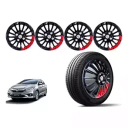 Auto Pearl 381 mm(15 Inch) (4 Pcs) BR09 Press Type Fitting Car Wheel Hubcaps For Honda City i DTec E-image-32