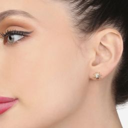 Zaveri Pearls Set of 25 Gold Tone Contemporary Studs & Hoop Earrings-ZPFK15129 image 3