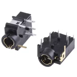 RS PRO Jack Connector 3.5 mm PCB Mount Composite Video Socket 4 Pole, 8051665-8