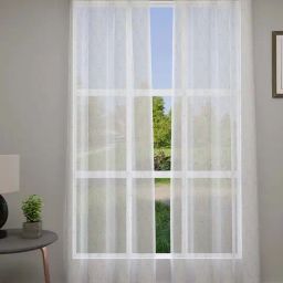 GM White & Brown Polyester Curtain - Set of 2-14