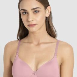 Jockey Shiny Pink Non Wired Padded T-Shirt Bra-image-77