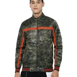 Allen Solly Sport Olive Green Regular Fit Camouflage Jacket-picture-2