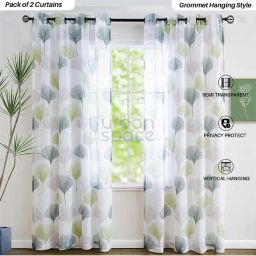 Urban Space Multicolor Polyester Door Curtain With Tieback & Eyelet - Set of 2 image 3
