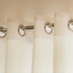 Urban Space Blue Cotton Window Curtain With Tieback & Eyelet - Set of 2 image 3