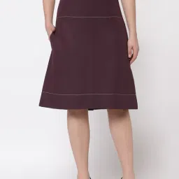 Office & You Purple Knee Length Skirt-image-63
