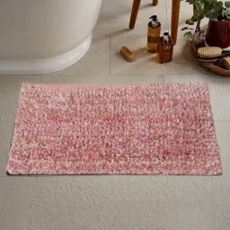 Klotthe Woven Pink 300 TC Cotton Blend Bath Mat-39