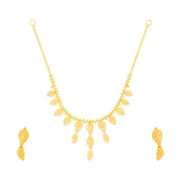Waman Hari Pethe Jewellers 22k Gold Necklace Set for Women-image-35