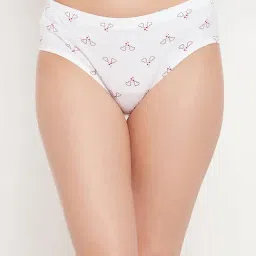 Clovia White Printed Hipster Panty-picture-20