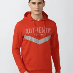 Van Heusen Orange Slim Fit Printed Hooded SweatShirt-picture-28