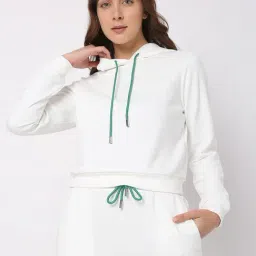 Vero Moda White Regular Fit Hoodie-36