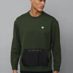 Tribe by Allen Solly Green & Black Regular Fit Printed Sweatshirt-image-28