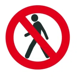 RS PRO PVC No Pedestrians Prohibition Floor Sticker Ø 500mm, 2267869-picture-47