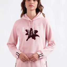 Elle Pink Cotton Printed Sweatshirt-image-1