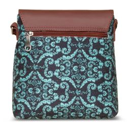 ZOUK Green Printed Medium Cross Body Bag image 3