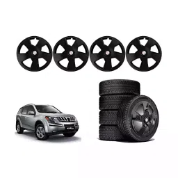 Auto Pearl 17 inch 4 Pcs Black Press Type Hubcap Wheel Cover Replacements for XUV 500 (2011-2014)-image-53