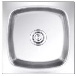 Nirali Popular 17x17x17 Inch Glossy SS Single Bowl Kitchen Sink Square Plain-image-41