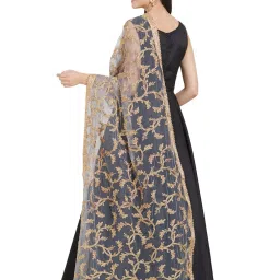 Dupatta Bazaar Light Grey & Gold Dupatta image 2