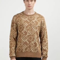 Tommy Hilfiger Yellow Cotton Regular Fit Printed Pullover-picture-23
