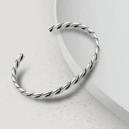 Peora Silver Stainless Steel Kada Bracelet-image-50