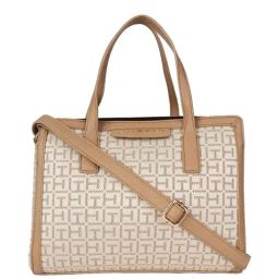 TOMMY HILFIGER Light Stone & Basket Brown Logo Handbag-picture-10
