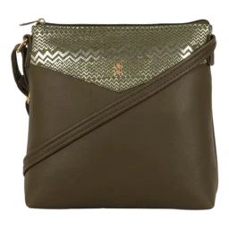 Baggit Olive Textured Small Cross Body Bag-image-46