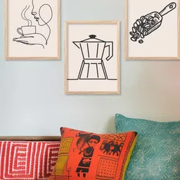 WALLLANE Set of 3 Wood Abstract Wall Paintings-image-4