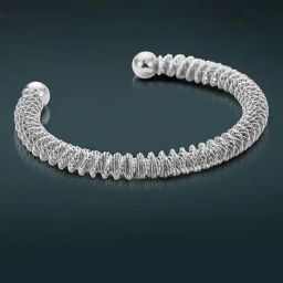 Peora Silver Stainless Steel Kada Bracelet-image-92