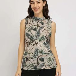 FableStreet Beige Printed Top-image-16