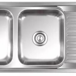 Nirali Popular 20.1x61x20.1 Inch Glossy SS Double Bowl Kitchen Sink Graceful Elegance-image-11