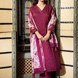 Colors of Earth Women Striped Regular Kurta with Trousers & With Dupatta-picture-9