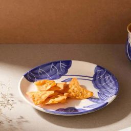 Fabindia Neer White Ceramic Snack Plate-image-91