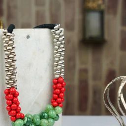IMLI STREET Multicolor Ethnic Tribal Handmade Resin Beaded Necklace-picture-21