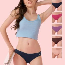 Enamor Multicolor Cotton Solid Bikini Panties - Pack Of 5-picture-8
