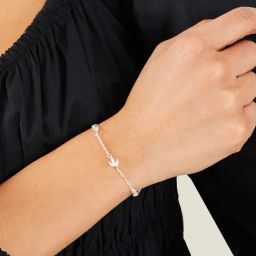 Accessorize London Women's Silver-plated Zirconia Bracelet-image-50