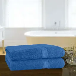 Raymond Home Forever Blue 350 GSM Cotton Bath Towel-image-20