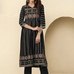 Ishin Black Printed Kurta-image-75