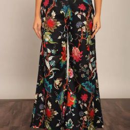 KAORI BY SHREYA AGARWAL Multi Cotton Floral Pants-image-54