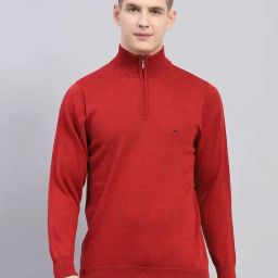 Monte Carlo Maroon Regular Fit Pullover-40
