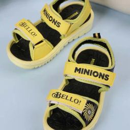 Kidsville Yellow & Black Minions Printed Floater Sandals-picture-14