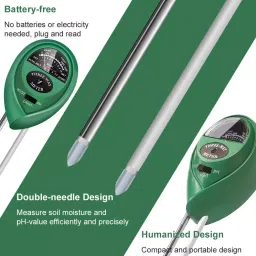 MCP Green Soil Test Kit 3-In-1 Soil Tester Ph Moisture Meter Plant Water Light Tester Testing Kits image 3