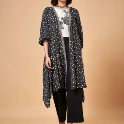 Marigold Lane Moonless Night Printed Long Cape-26